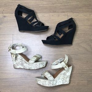 2 PAIRS OF WEDGES ‼️🌟 SIZE 10